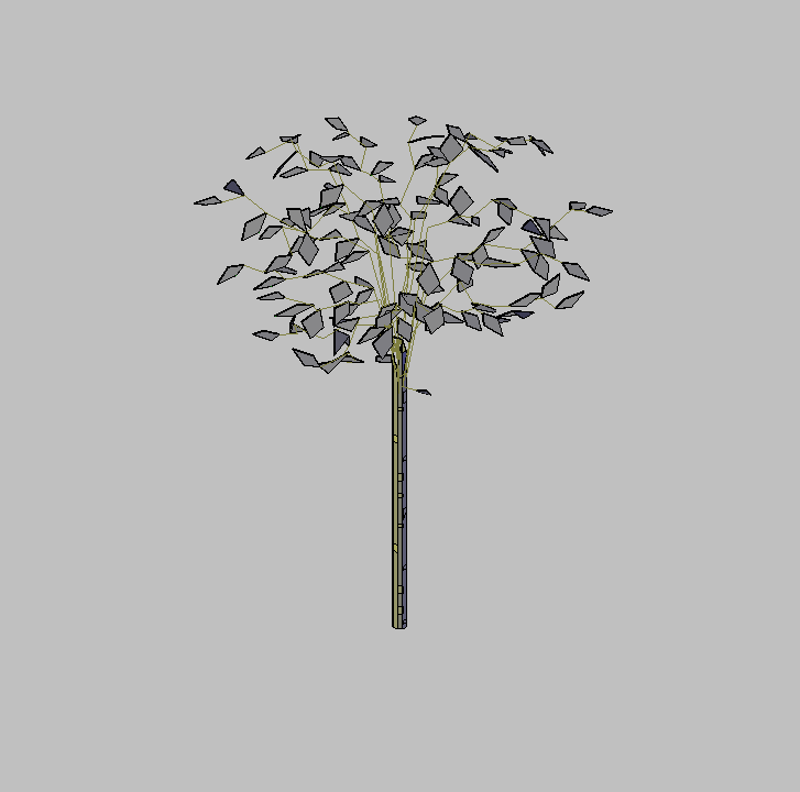 Bloque Autocad Vista de Árbol 22 en 3D